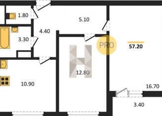 Продажа 2-комнатной квартиры, 57.2 м2, Воронежская область, улица Шишкова, 140Б/6