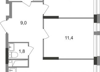 Продаю 2-ком. квартиру, 57.7 м2, Московский, ЖК Первый Московский