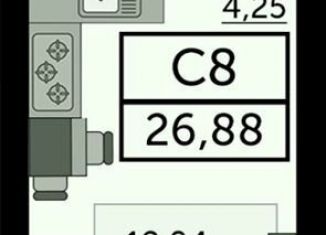 Продается квартира студия, 28.6 м2, Ростов-на-Дону, Ворошиловский проспект, 82/4