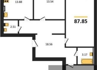 3-ком. квартира на продажу, 87.8 м2, Воронежская область