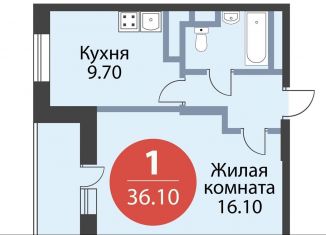 1-комнатная квартира на продажу, 36.1 м2, Мытищи, жилой комплекс Новое Медведково, к35