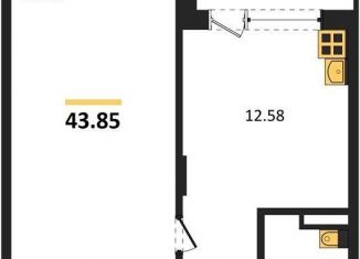 1-ком. квартира на продажу, 43.8 м2, Воронеж, Коминтерновский район, Электросигнальная улица, 9Ак2