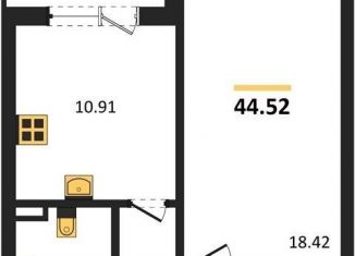 Продаю 1-комнатную квартиру, 44.5 м2, Воронеж, Центральный район