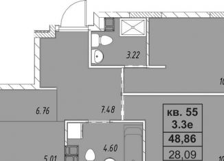 Продажа 2-комнатной квартиры, 48.9 м2, Казань