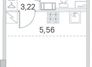 Продам квартиру студию, 27.1 м2, посёлок Шушары