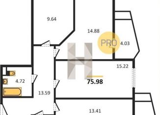 Продаю 3-комнатную квартиру, 76 м2, Ростов-на-Дону, улица 23-я Линия, 54с12, ЖК Город у Реки