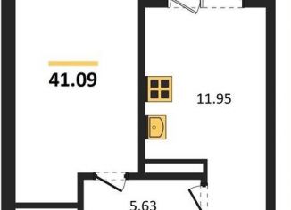 Продается 1-ком. квартира, 41.1 м2, Воронеж, Электросигнальная улица, 9Ак2, Коминтерновский район