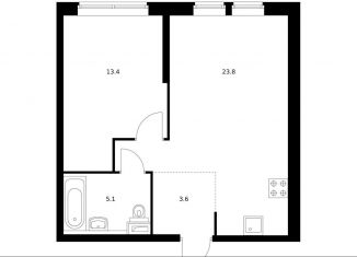 Продам 1-комнатную квартиру, 46.3 м2, Москва, САО