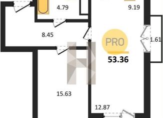 Продам 1-комнатную квартиру, 53.4 м2, Воронеж, Центральный район, улица Ломоносова, 116/25