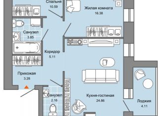 Продам 3-комнатную квартиру, 69 м2, Ульяновская область, жилой комплекс Центрополис, 5