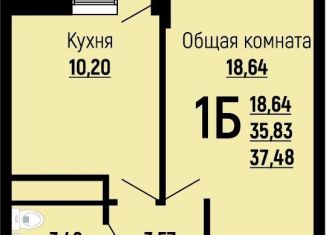 Продаю 1-комнатную квартиру, 37.5 м2, Краснодар, Заполярная улица, 39к7, Заполярная улица