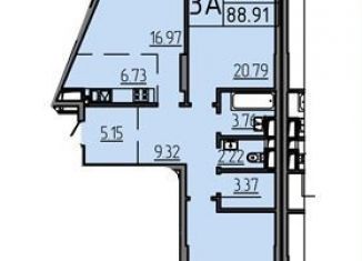 Продается трехкомнатная квартира, 86.4 м2, Казань, Чистопольская улица, 88