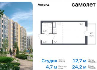 Продаю квартиру студию, 23.9 м2, Колпино, жилой комплекс Астрид, 10