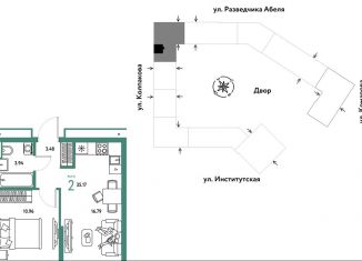 Продажа двухкомнатной квартиры, 35.2 м2, Москва, метро Технопарк