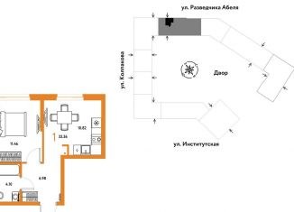 Продается 1-ком. квартира, 33.4 м2, Москва, метро Коломенская