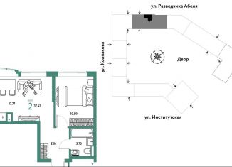 Продается 2-ком. квартира, 37.4 м2, Москва, метро Коломенская