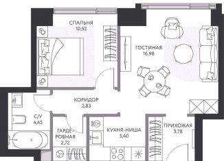 Продам 1-комнатную квартиру, 47.1 м2, Москва, 1-й Сетуньский проезд, 8, метро Студенческая