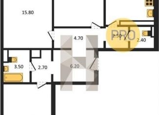 Продаю трехкомнатную квартиру, 84.4 м2, Воронеж, улица Шишкова, 140Б/16