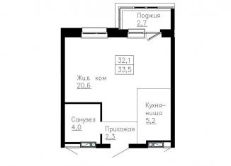 Продаю однокомнатную квартиру, 33.5 м2, Владивосток, Ленинский район