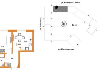 Продам 1-ком. квартиру, 33.4 м2, Москва, метро Технопарк