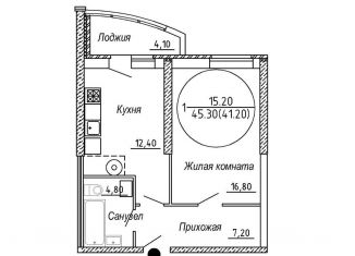 Продажа однокомнатной квартиры, 45.3 м2, Тверская область