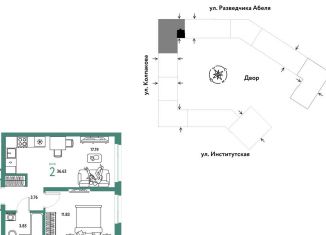 Продается двухкомнатная квартира, 36.6 м2, Москва