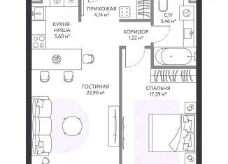 Продам 1-комнатную квартиру, 57.2 м2, Москва, район Раменки, 1-й Сетуньский проезд, 8