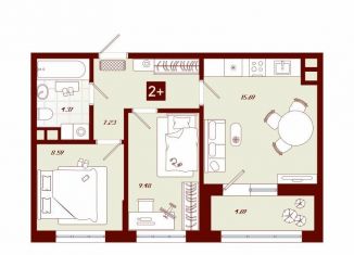 Продается 2-ком. квартира, 50.1 м2, Тобольск, переулок Радищева, 17