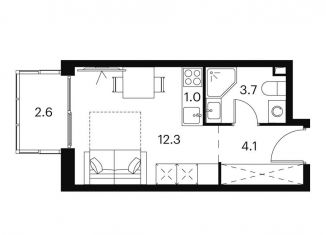 Продам квартиру студию, 23.7 м2, Москва, Сигнальный проезд, 12
