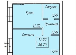 1-ком. квартира на продажу, 37 м2, Оренбургская область