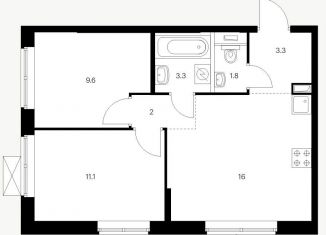 Продается 2-ком. квартира, 47.1 м2, Благовещенск, улица Шафира, 64