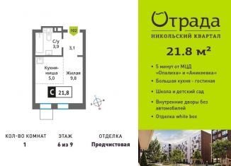 1-ком. квартира на продажу, 21.8 м2, Красногорск