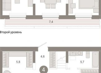 Продажа 4-ком. квартиры, 114.4 м2, Тюмень, Калининский округ