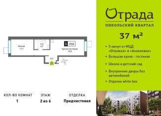 Продажа 1-комнатной квартиры, 37 м2, Красногорск, жилой комплекс Никольский Квартал Отрада, к10