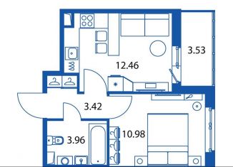Продажа однокомнатной квартиры, 32.9 м2, Мурино