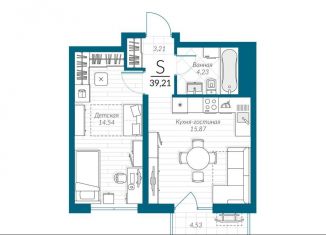 Продам 1-ком. квартиру, 39.2 м2, Тула, ЖК Выше