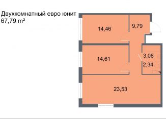 Продажа 2-ком. квартиры, 67.8 м2, Санкт-Петербург, проспект Большевиков, уч3, метро Улица Дыбенко