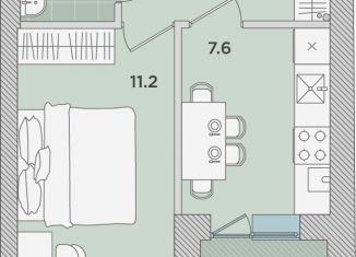 Продается однокомнатная квартира, 27.5 м2, Пионерский, жилой комплекс Рыбное, 1