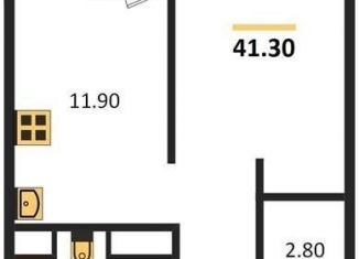 Продажа 1-комнатной квартиры, 41.3 м2, Новосибирск, Красный проспект, 220, ЖК Нобель
