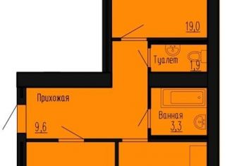 Продается трехкомнатная квартира, 67.8 м2, село Засечное, ЖК Семейный
