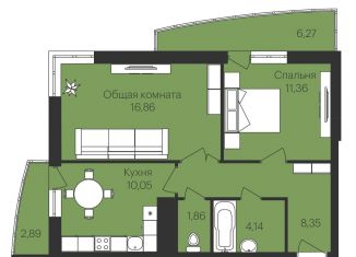 2-комнатная квартира на продажу, 56 м2, Саранск