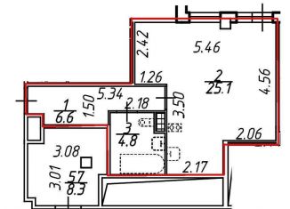 Продажа квартиры студии, 36.5 м2, Санкт-Петербург, бульвар Александра Грина, 1, муниципальный округ Морской