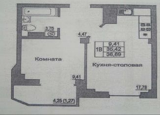 Однокомнатная квартира на продажу, 36.7 м2, деревня Борисовичи, Завеличенская улица, 28, ЖК Балтийский Каскад