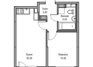 Продаю двухкомнатную квартиру, 36.3 м2, Санкт-Петербург, метро Беговая