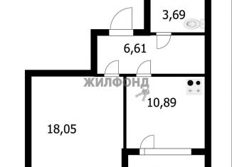 Продаю 1-комнатную квартиру, 39.2 м2, Новосибирск, улица Семьи Шамшиных, 89, ЖК Огни Сибири