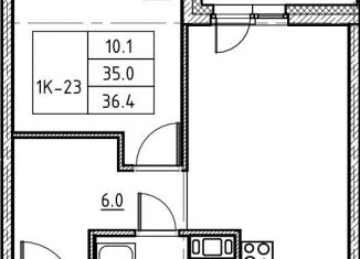 Продается 1-ком. квартира, 36 м2, Санкт-Петербург, Володарская улица, 24, метро Проспект Ветеранов