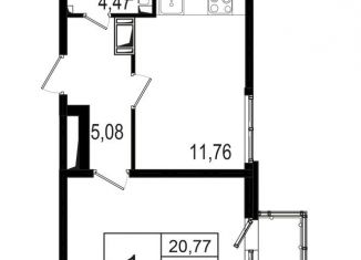 1-комнатная квартира на продажу, 41.4 м2, городской посёлок Янино-1, Кольцевая улица, 12