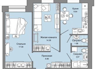 Продается 2-комнатная квартира, 56 м2, Ульяновск, жилой комплекс Дивный Сад, 6, ЖК Дивный Сад