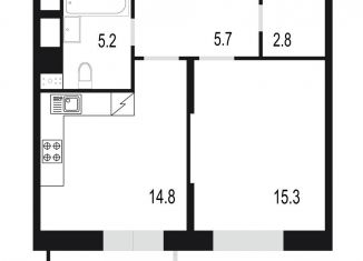 Продажа 1-комнатной квартиры, 47.8 м2, Одинцово, жилой комплекс Союзный, к2, ЖК Союзный