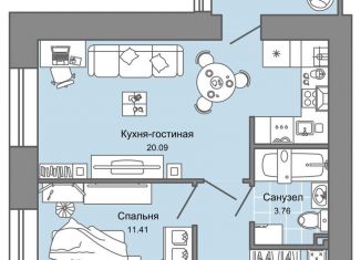 2-ком. квартира на продажу, 44 м2, Ульяновск, ЖК Дивный Сад, жилой комплекс Дивный Сад, 1